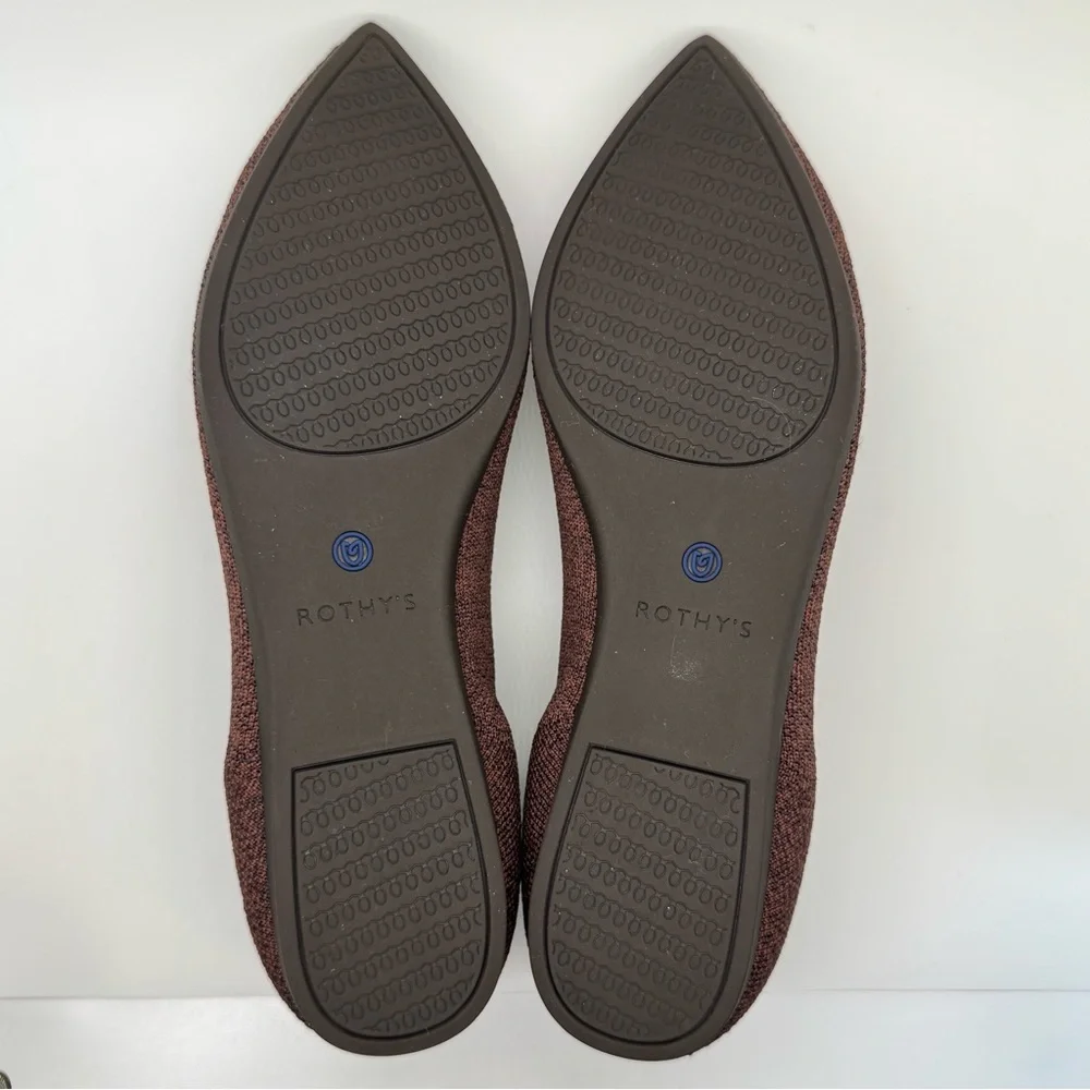 Rothy’s The Point Flat Size 8.5 Truffle Python - Picture 4 of 7